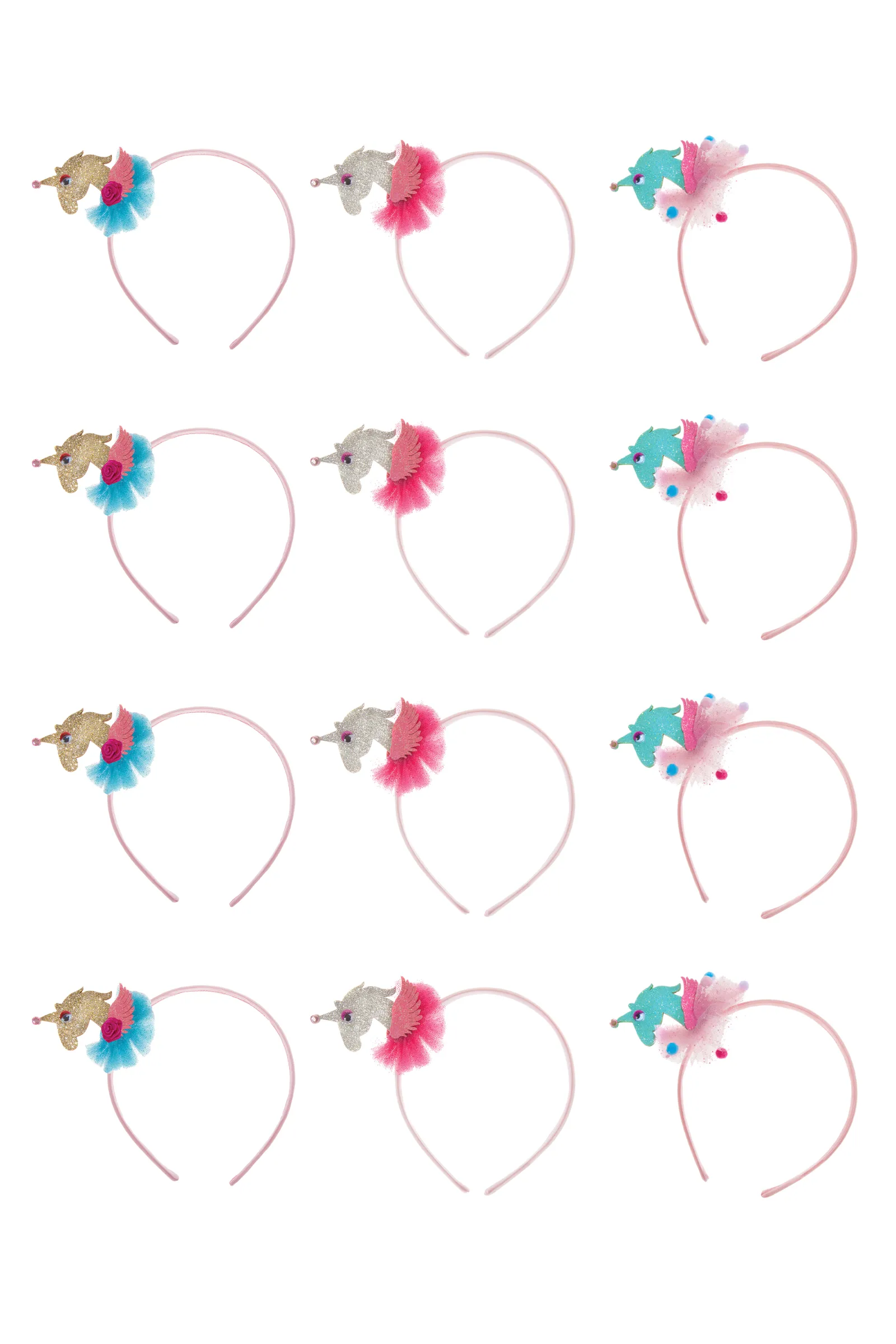 3D Unicorn Headbands 12pc Bundle