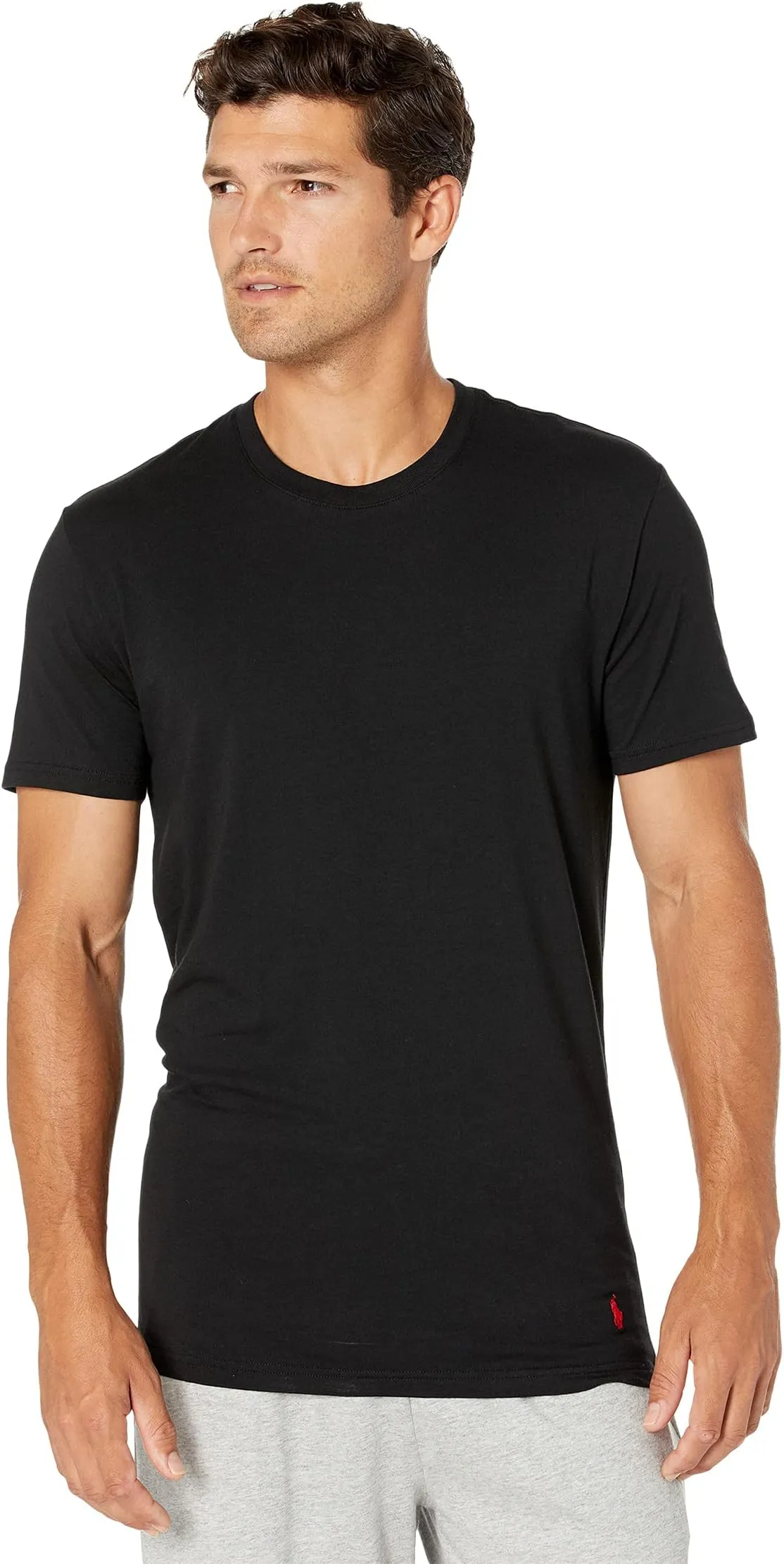 4D-Flex Lux Polo Ralph Lauren Short Sleeve Cotton Blend T-Shirt 3 Pack , color 3 Polo Black