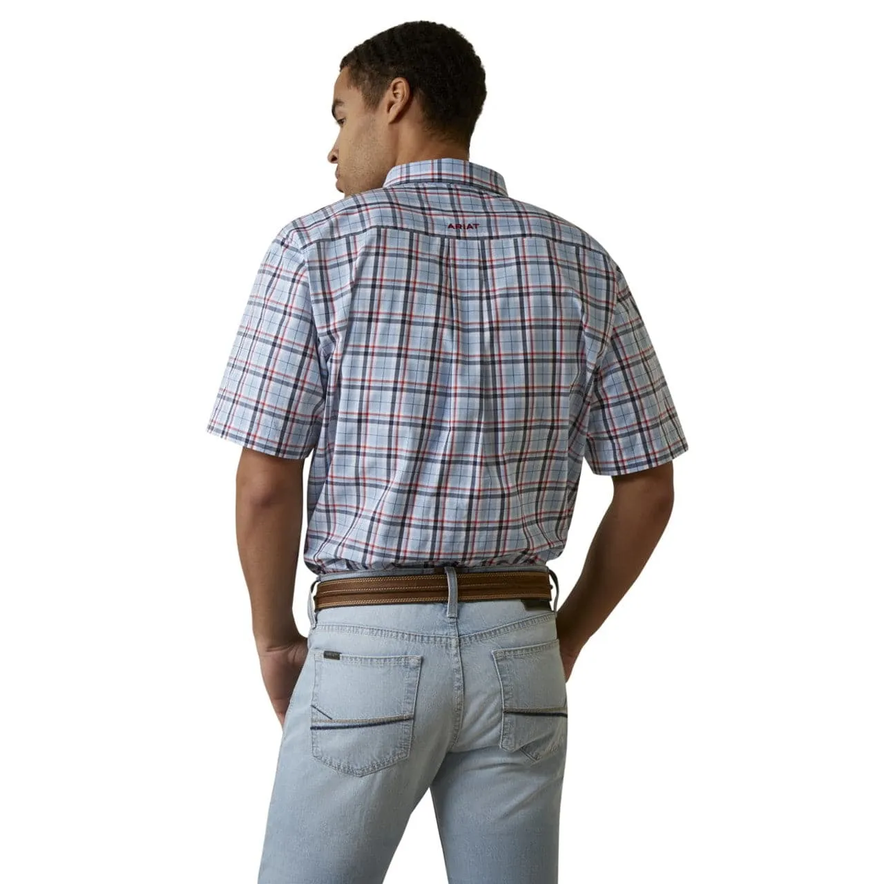 Ariat Men's Steadfast Pro Series Light Blue Jasper Short Sleeve Shirt
