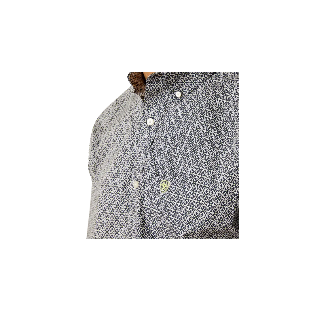 Ariat Men's Trace Fitted Dress Blues Shirt