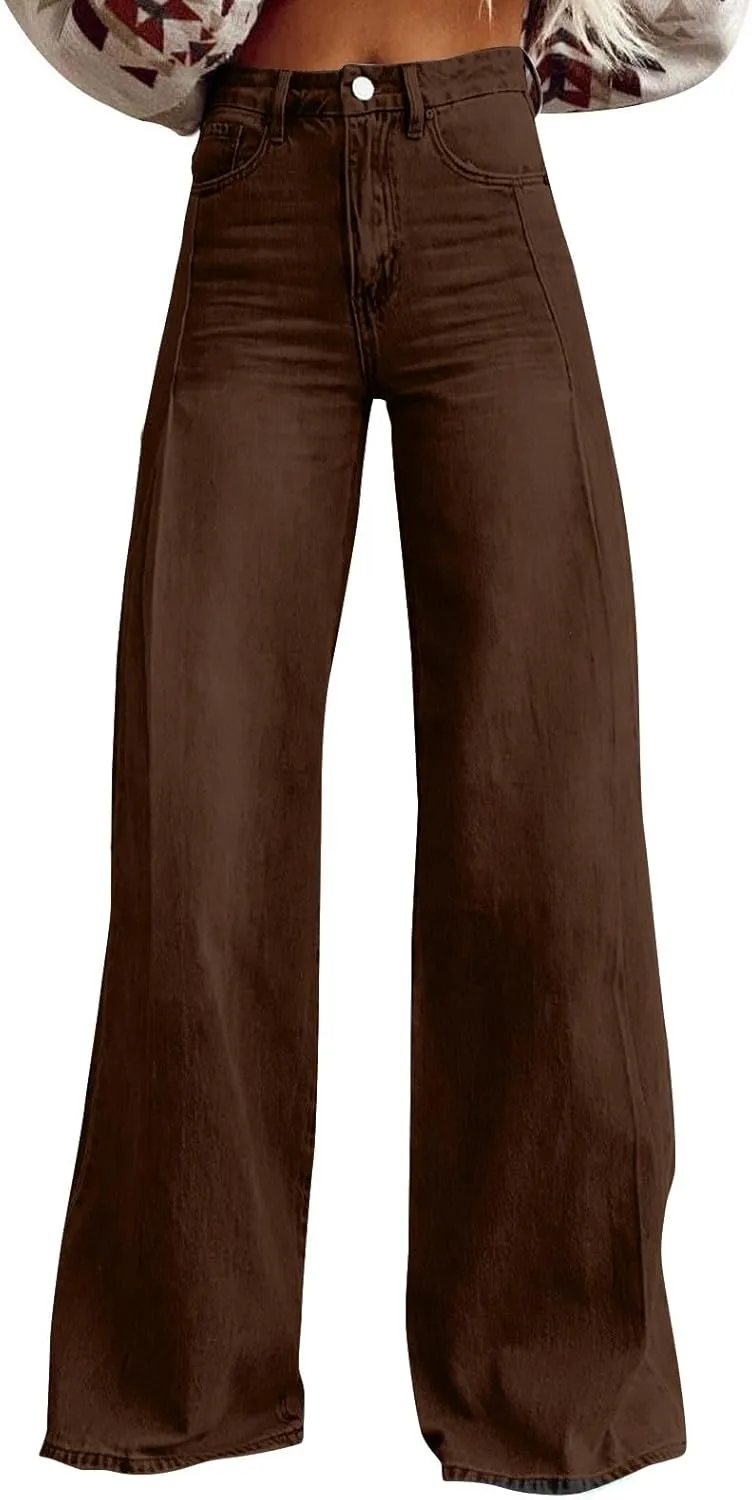 Baggy Jeans Women Long Wide Leg Dressy Casual Baggy Jeans Y2K Trendy Summer Women's Lounge Pants Pockets