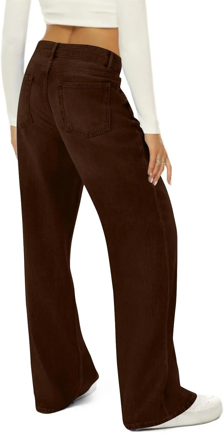Baggy Jeans Women Long Wide Leg Dressy Casual Baggy Jeans Y2K Trendy Summer Women's Lounge Pants Pockets