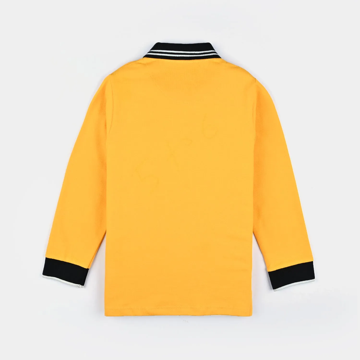 Boys Cotton PK Polo Power-Citrus
