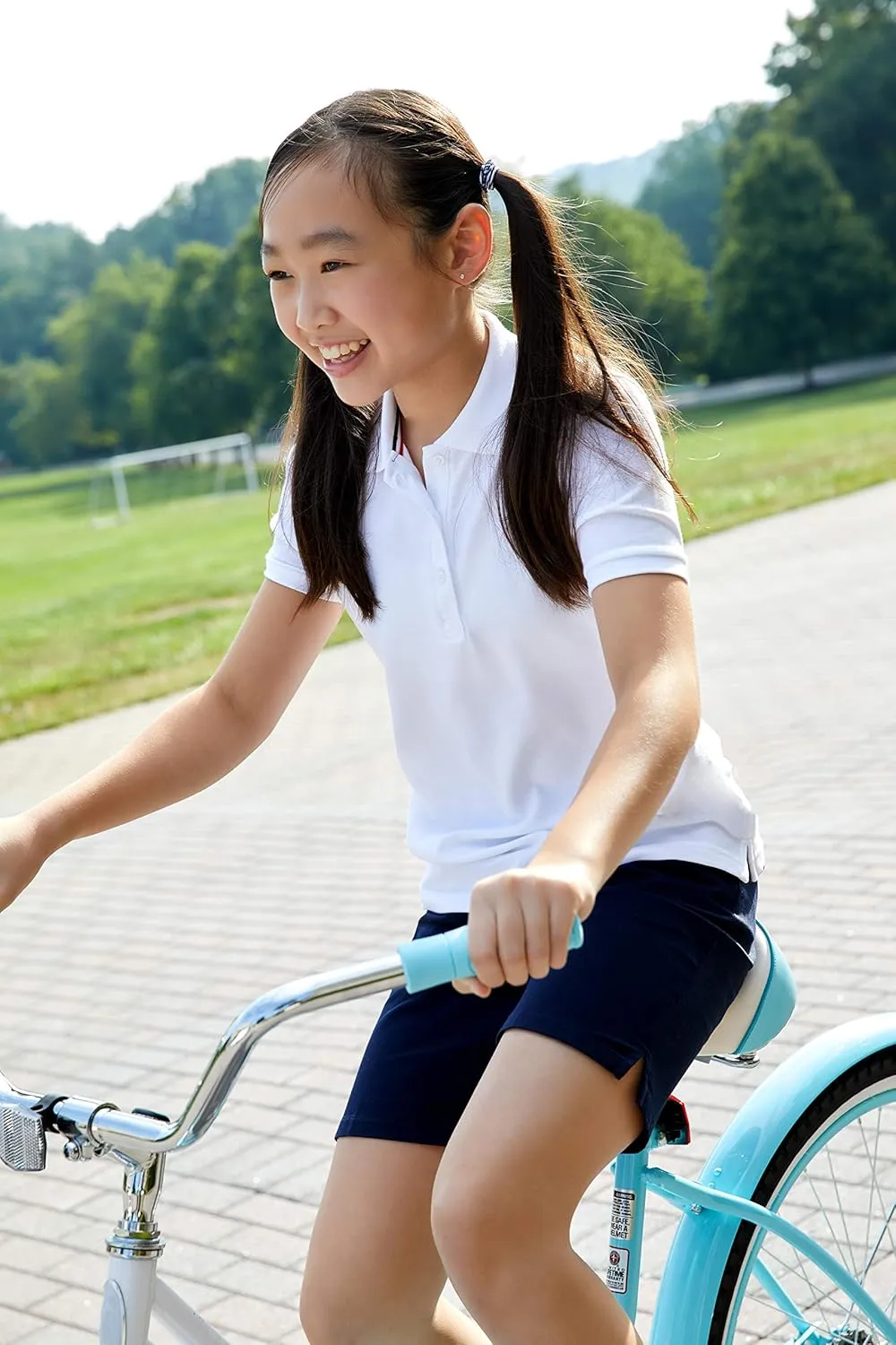 French Toast Girls' Short Sleeve Stretch Pique Polo Shirt