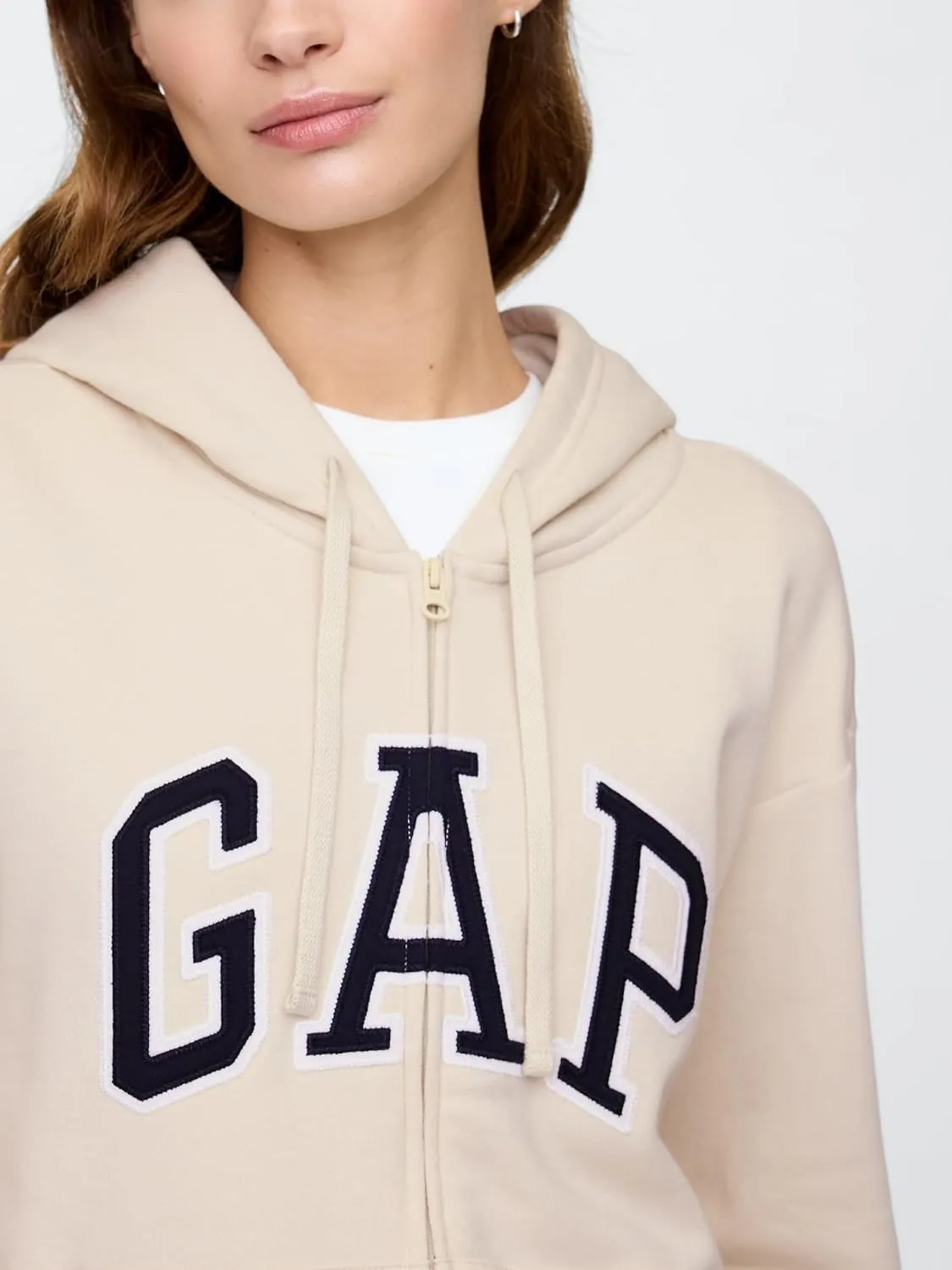 GAP Women's Logo Hoodie Hooded Full Zip Sweatshirt