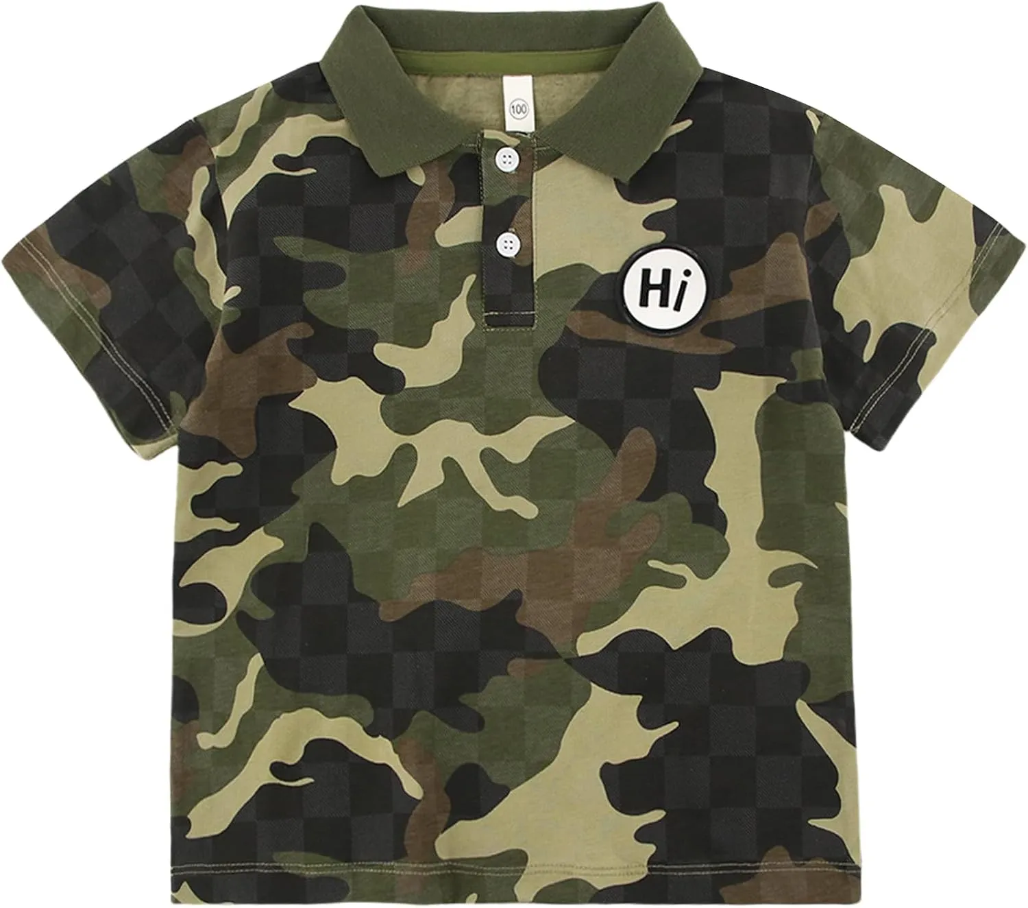 Little Boys Short Sleeve Polo Shirt Cute Summer Tee Uniform Tops