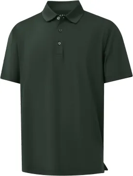 M MAELREG Golf Shirts for Men Dry Fit Moisture Wicking Performance Solid Collared Casual Mens Polo Shirts Short Sleeve