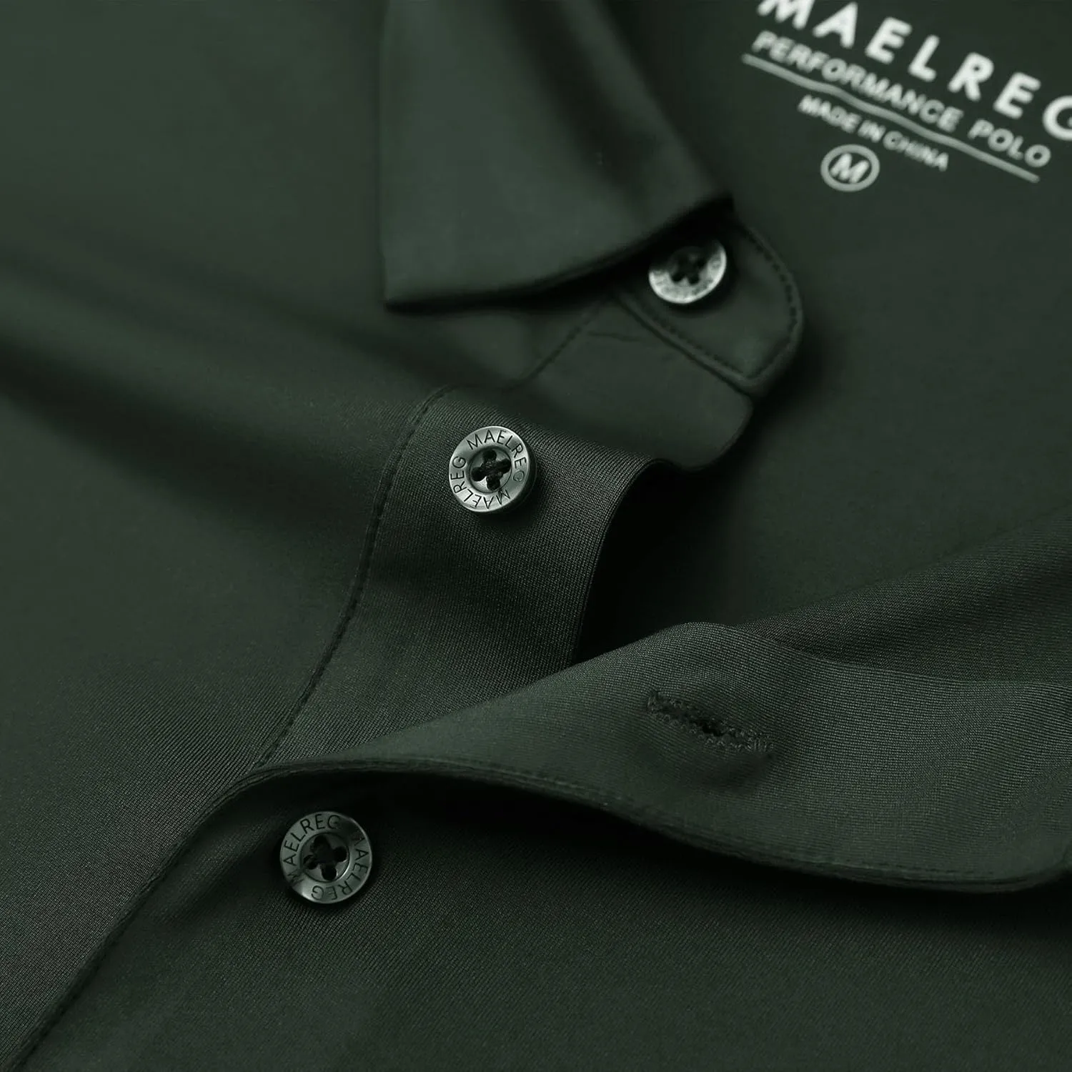 M MAELREG Golf Shirts for Men Dry Fit Moisture Wicking Performance Solid Collared Casual Mens Polo Shirts Short Sleeve