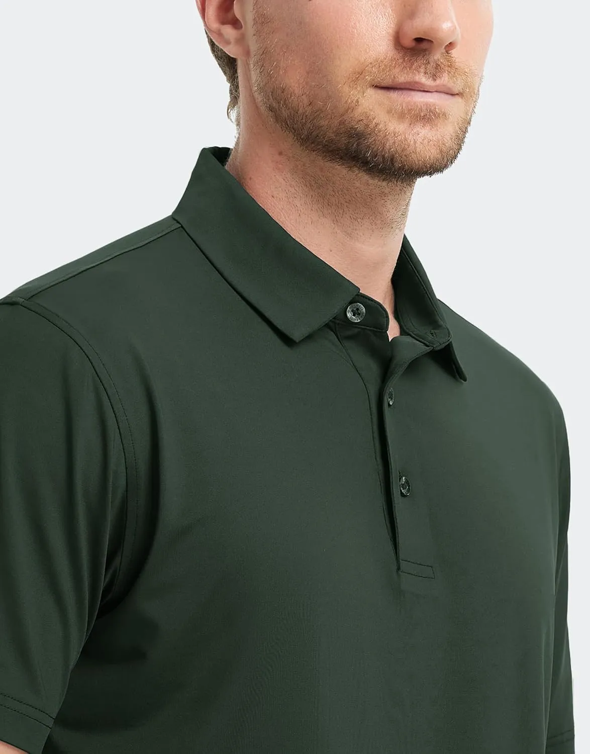 M MAELREG Golf Shirts for Men Dry Fit Moisture Wicking Performance Solid Collared Casual Mens Polo Shirts Short Sleeve