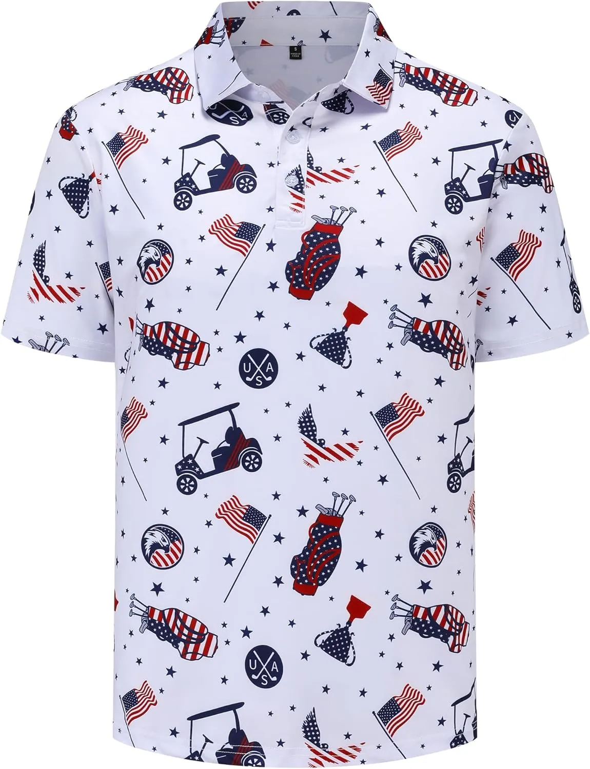 Men's Golf Polo Shirts Short Sleeve Performance Moisture Wicking Quick Dry Golf Shirts for Men