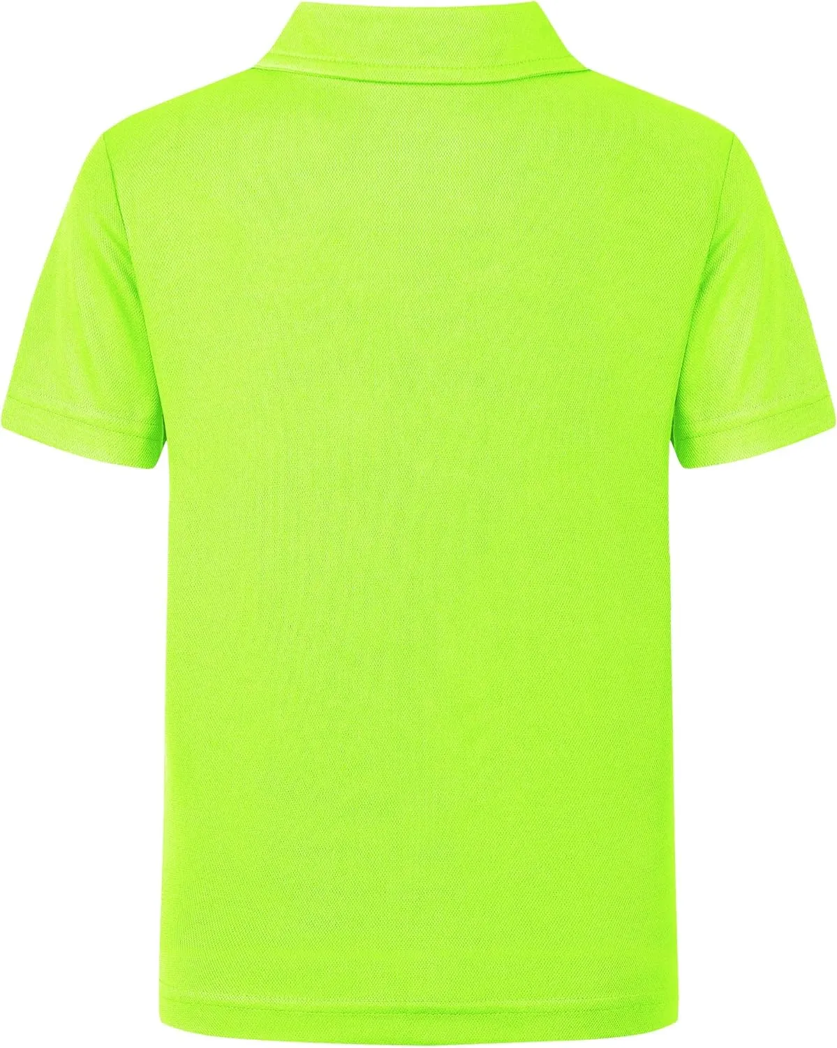QBK 2T-16Y Boys' School Uniform Pique Polo Kids Performance Neon Short Sleeve Collared Golf Shirt for Toddler to Youth