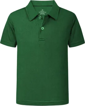 QBK 2T-16Y Boys' School Uniform Pique Polo Kids Performance Neon Short Sleeve Collared Golf Shirt for Toddler to Youth