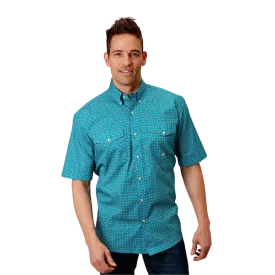 Roper Men's Foulard Blue Shirt
