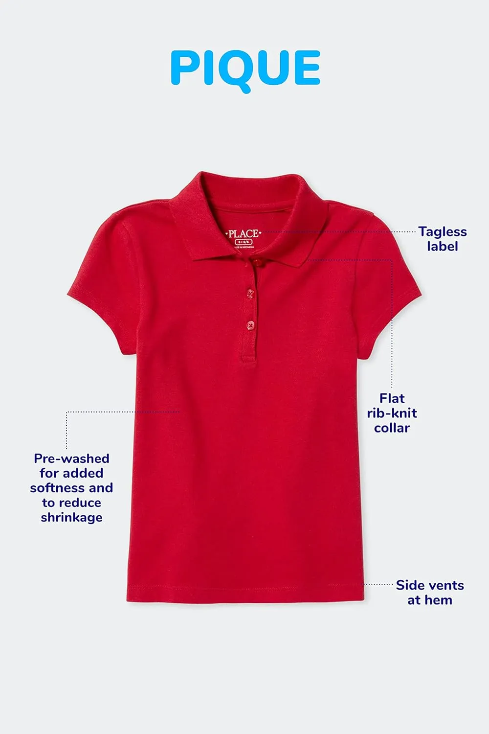 The Children'S Place Boys Long Sleeve Pique Polo
