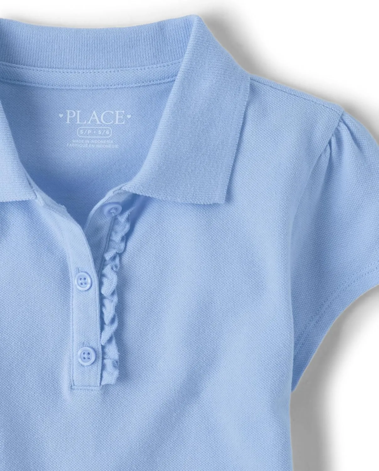 The Children's Place Girls' Short Sleeve Ruffle Pique Polo
