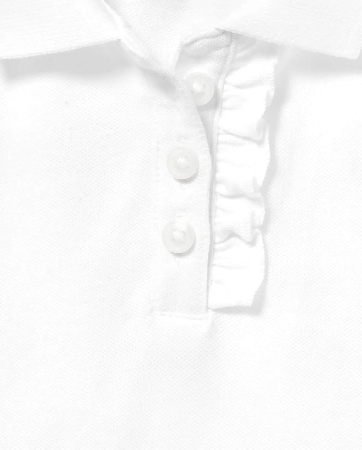 The Children's Place girls Short Sleeve Ruffle Pique Polo