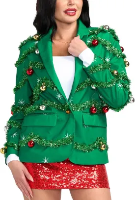 Tipsy Elves Christmas Blazers for Women - Colorful and Festive Winter Holiday Womens Suit Jackets
