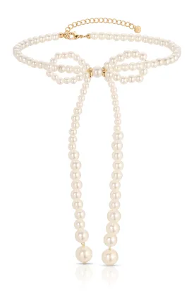 Venus Pearl Bow Necklace